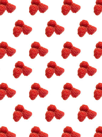 red raspberries on a white isolated background