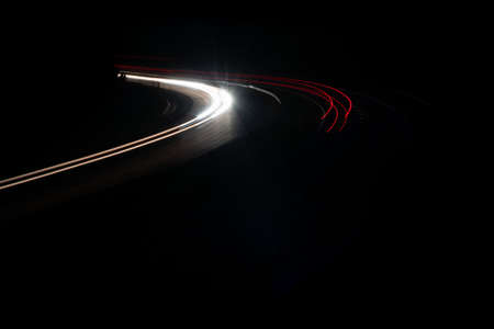 lights of cars with night. long exposure