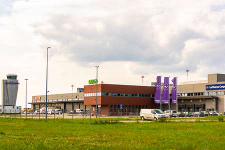 Pyrzowice, Poland -18.07.2021 - cargo base at the airport in Pyrzowiceのeditorial素材