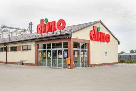 Szczyty, Poland - 07/25/2021 - The Dino chain store in the town of Szczytyのeditorial素材