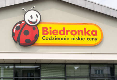 KÅobuck, Poland - 07/25/2021 - Biedronka chain store in KÅobuckのeditorial素材