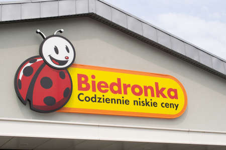 KÅobuck, Poland - 07/25/2021 - Biedronka chain store in KÅobuckのeditorial素材