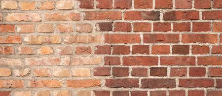 red brick with visible details. background or textureの写真素材