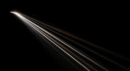 lights of moving cars at night. long exposureの写真素材