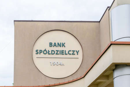 Dzialoszyn, Poland - 07.25.2021 - a cooperative bank in DziaÅoszynのeditorial素材