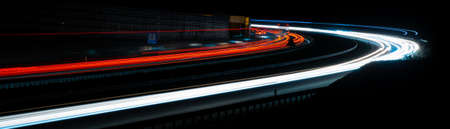 lights of cars with night. long exposureの写真素材