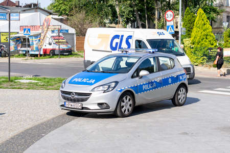 Miedzyzdroje, Poland -06.09.2021 - police car in Miedzyzdrojeのeditorial素材