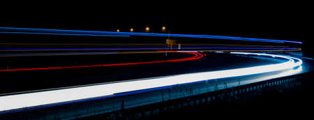 lights of cars with night. long exposureの写真素材
