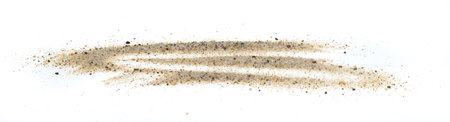 sea sand on a white isolated backgroundの写真素材