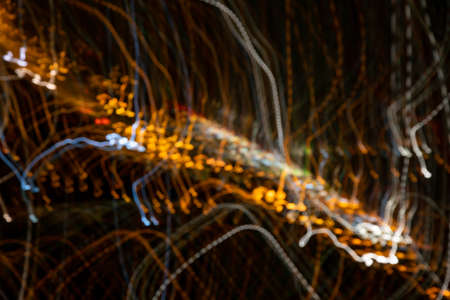 lights of cars with night. long exposureの写真素材