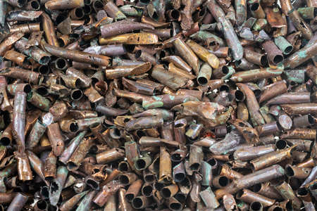fine copper scrap with visible details. backgroundの写真素材