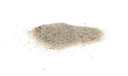 sea sand on a white isolated backgroundの写真素材