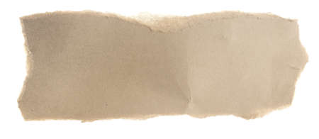 brown piece of paper on a white isolated backgroundの写真素材