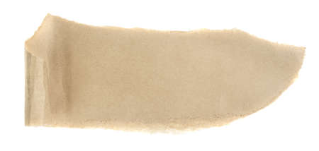 brown piece of paper on a white isolated backgroundの写真素材