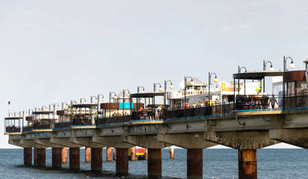 Miedzyzdroje, Poland -05.09.2021 - sea pier in MiÄdzyzdrojeのeditorial素材
