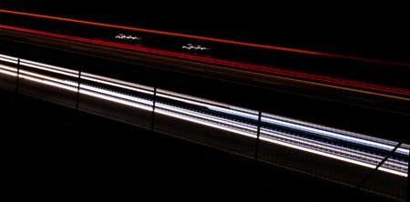 lights of cars with night. long exposure