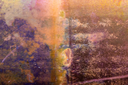 copper sheet with colorful. background or textura patternsの写真素材