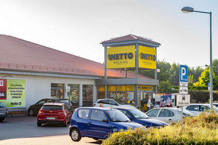 Swierklany, Poland -08.10.2021 - net grocery store in Swierklanyのeditorial素材