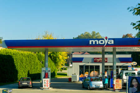 Swierklany, Poland -08.10.2021 - Moya in Swierklany petrol stationのeditorial素材