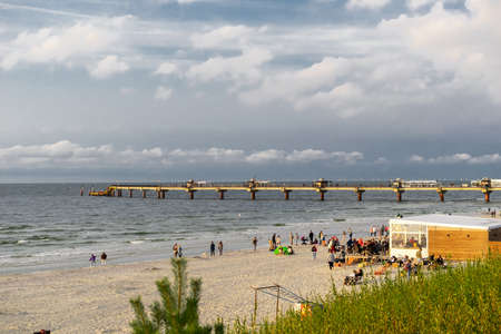 Miedzyzdroje, Poland -06/09/2021 - beach in Miedzyzdrojeのeditorial素材