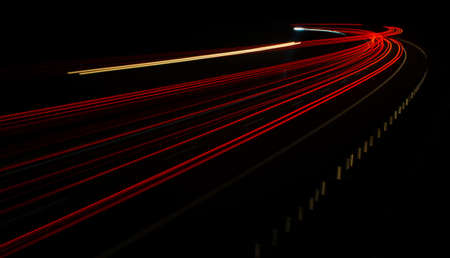 lights of cars with night. long exposureの写真素材