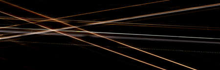 lights of cars with night. long exposureの写真素材
