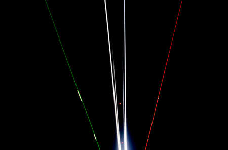 lights of cars with night. long exposureの写真素材
