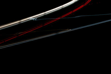 lights of cars with night. long exposureの写真素材