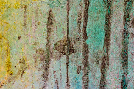 copper plate covered with a blue patinaの写真素材