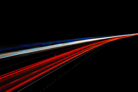lights of cars with night. long exposureの写真素材