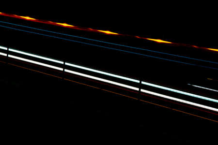lights of cars with night. long exposureの写真素材