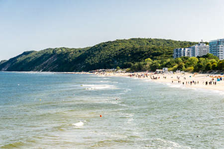 Miedzyzdroje, Poland -06.09.2021 - beach in Miedzyzdrojeのeditorial素材