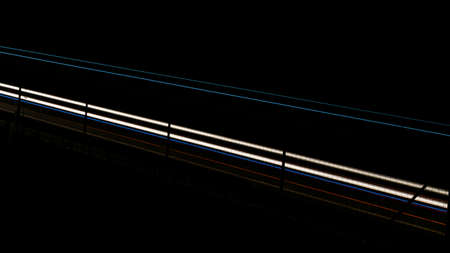 lights of cars with night. long exposureの写真素材