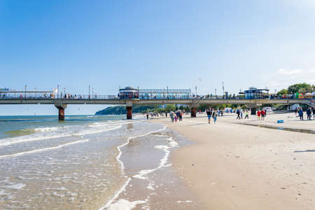 Miedzyzdroje, Poland -06.09.2021 - beach in Miedzyzdrojeのeditorial素材