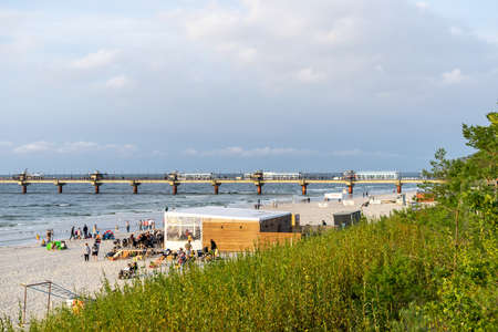 Miedzyzdroje, Poland -06.09.2021 - beach in Miedzyzdrojeのeditorial素材