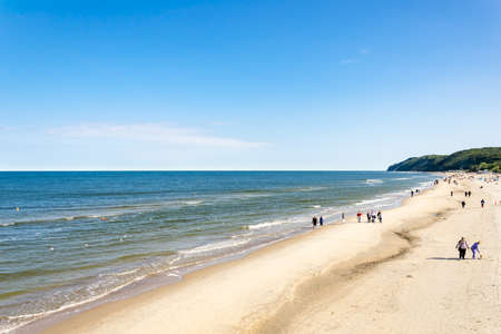 Miedzyzdroje, Poland -06.09.2021 - beach in Miedzyzdrojeのeditorial素材