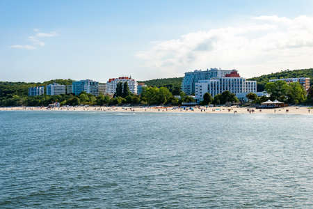 Miedzyzdroje, Poland -06.09.2021 - beach in Miedzyzdrojeのeditorial素材