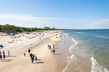 Miedzyzdroje, Poland -06.09.2021 - beach in Miedzyzdroje