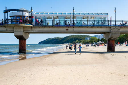 Miedzyzdroje, Poland -06.09.2021 - beach in Miedzyzdrojeのeditorial素材