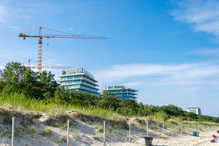 Miedzyzdroje, Poland -06.09.2021 - beach in Miedzyzdrojeのeditorial素材
