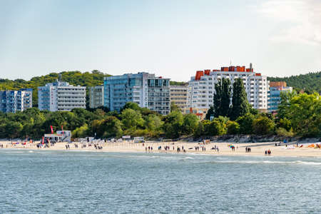 Miedzyzdroje, Poland -06.09.2021 - beach in Miedzyzdrojeのeditorial素材