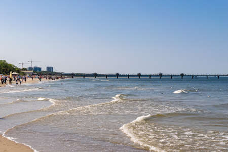 Miedzyzdroje, Poland -06.09.2021 - beach in Miedzyzdrojeのeditorial素材