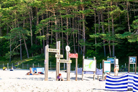 Miedzyzdroje, Poland -06.09.2021 - beach in Miedzyzdrojeのeditorial素材