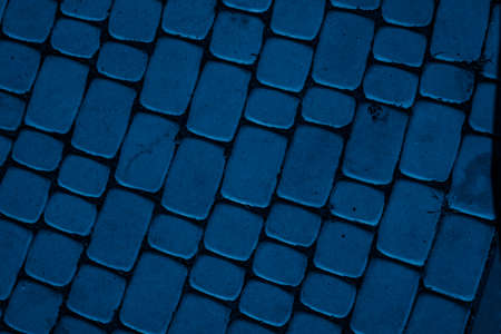 blue paving stones with visible details. background or textureの写真素材