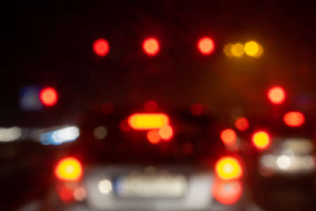 lights of cars with night. long exposureの写真素材