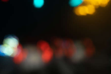 lights of cars with night. long exposureの写真素材