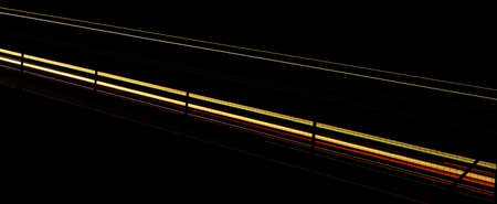lights of cars with night. long exposureの写真素材
