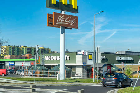 Sosnowiec, Poland -28.10.2021- Mcdonalds restaurant in Sosnowiecのeditorial素材