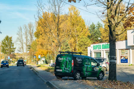 Psary, Poland -28.10.2021- Carlsberg delivery truck in Psaryのeditorial素材
