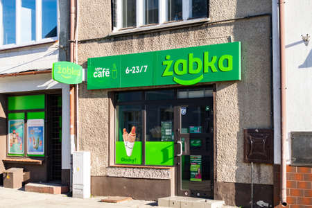Siewierz, Poland -31.10.2021- Å»abka chain store in Siewierzのeditorial素材